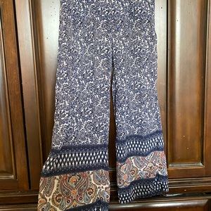 High rise wide leg pants